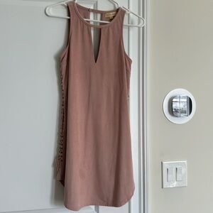 Super soft Swede like off pink dress!